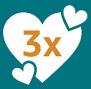 AmazonSmile triple donation-3X Heart.jpg
